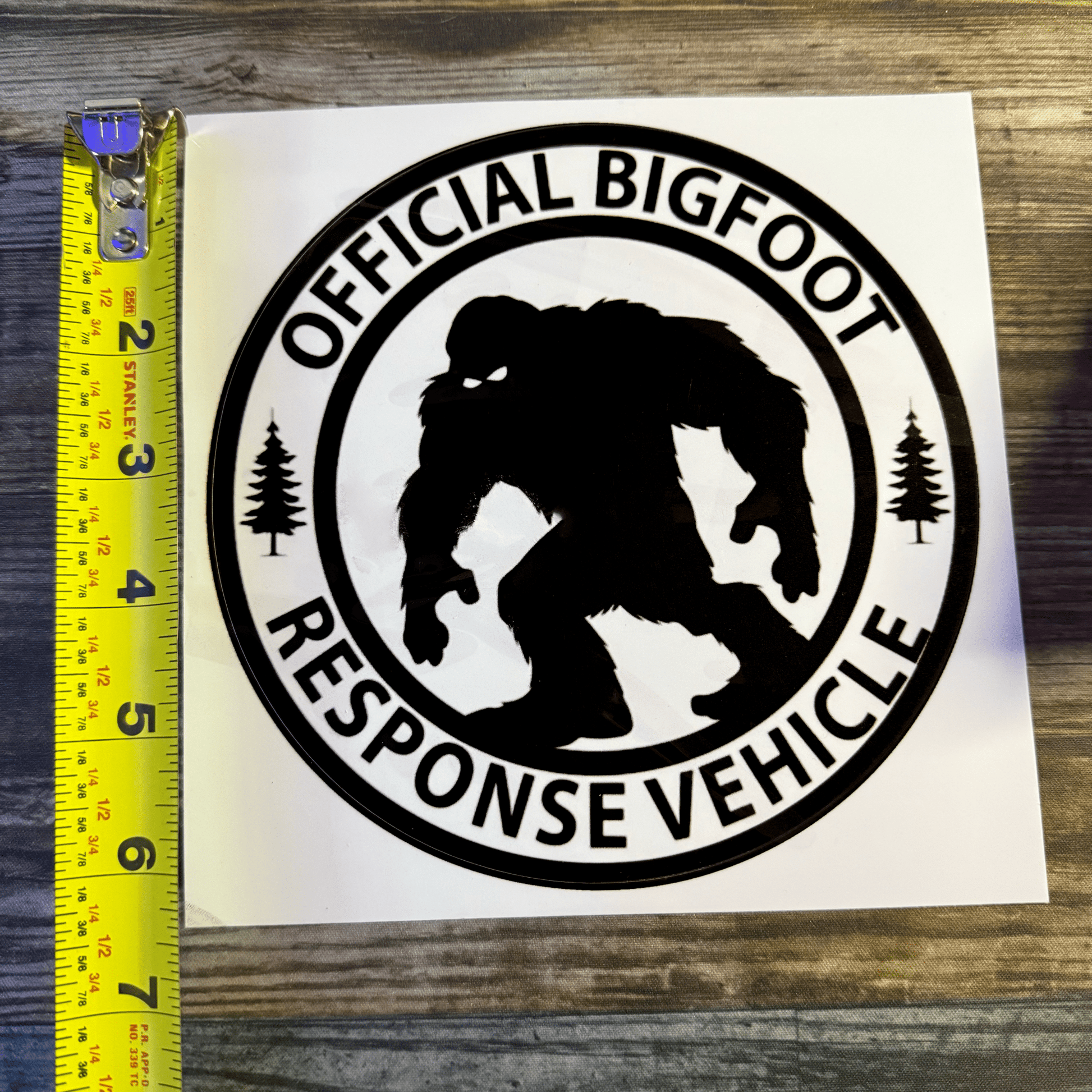  - Bigfoot Response Vehicle | Sticker/Vinyl Decal | Bigfoot, Cryptids from Crypto Zoo Tees