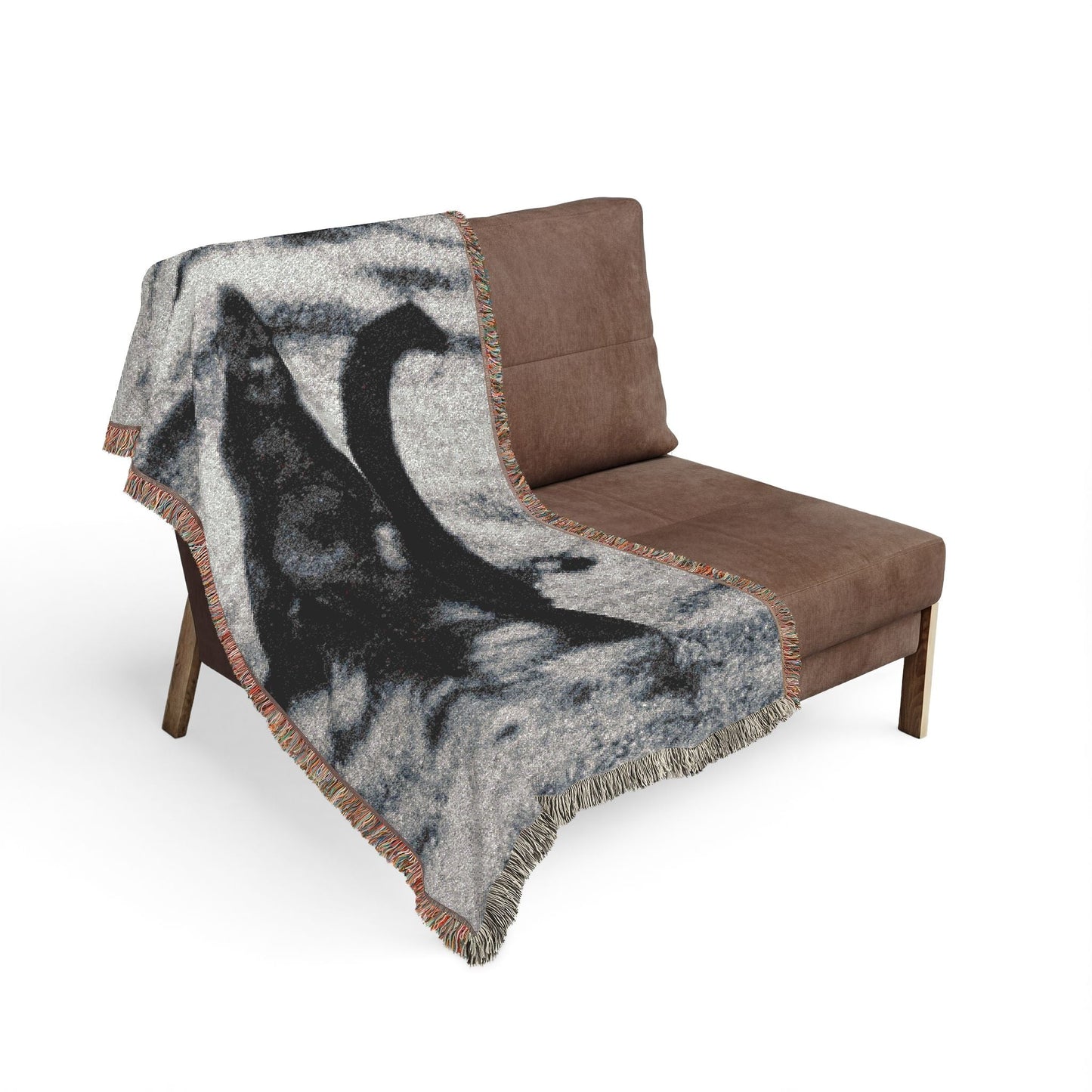 Home Decor - Bigfoot Riding Nessie Blanket | Woven, Fleece & Velveteen | Bigfoot | Retro & Vintage | Home Decor from SHIRT MONSTERS