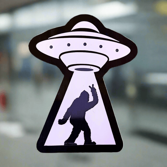 Sticker - Bigfoot UFO Sticker | Sticker/Vinyl Decal | Bigfoot, Alien & UFO from Crypto Zoo Tees