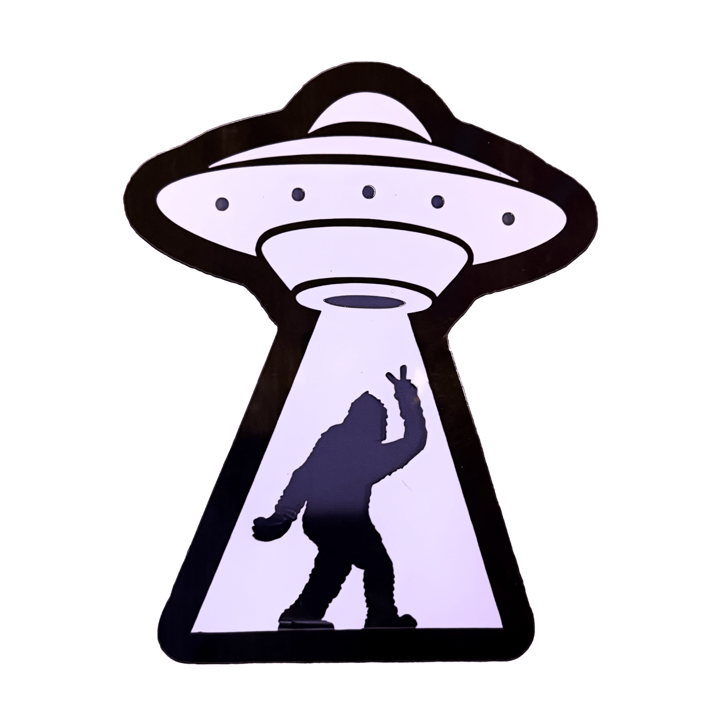 Sticker - Bigfoot UFO Sticker | Sticker/Vinyl Decal | Bigfoot, Alien & UFO from Crypto Zoo Tees
