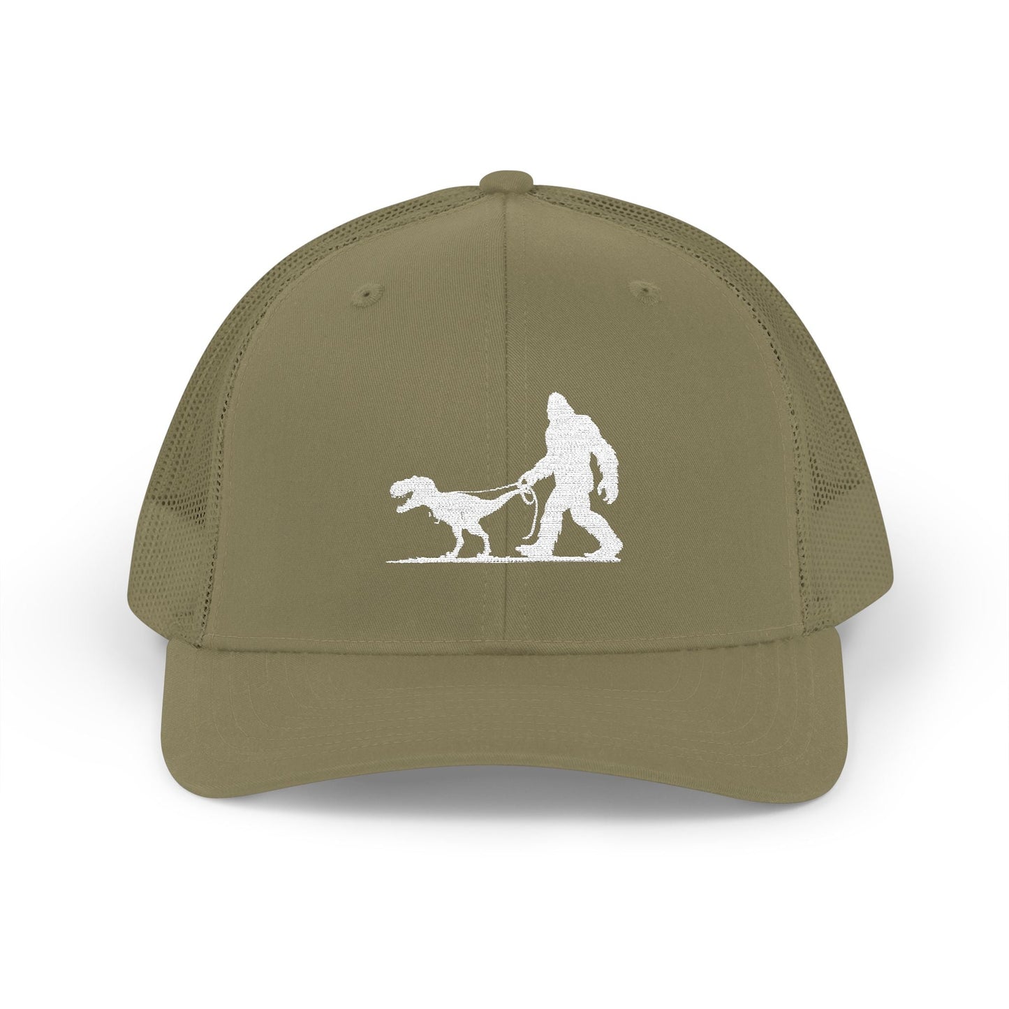 Hats - Bigfoot Walking Dinosaur Hat | Trucker Cap | Cryptids, Funny from Crypto Zoo Tees