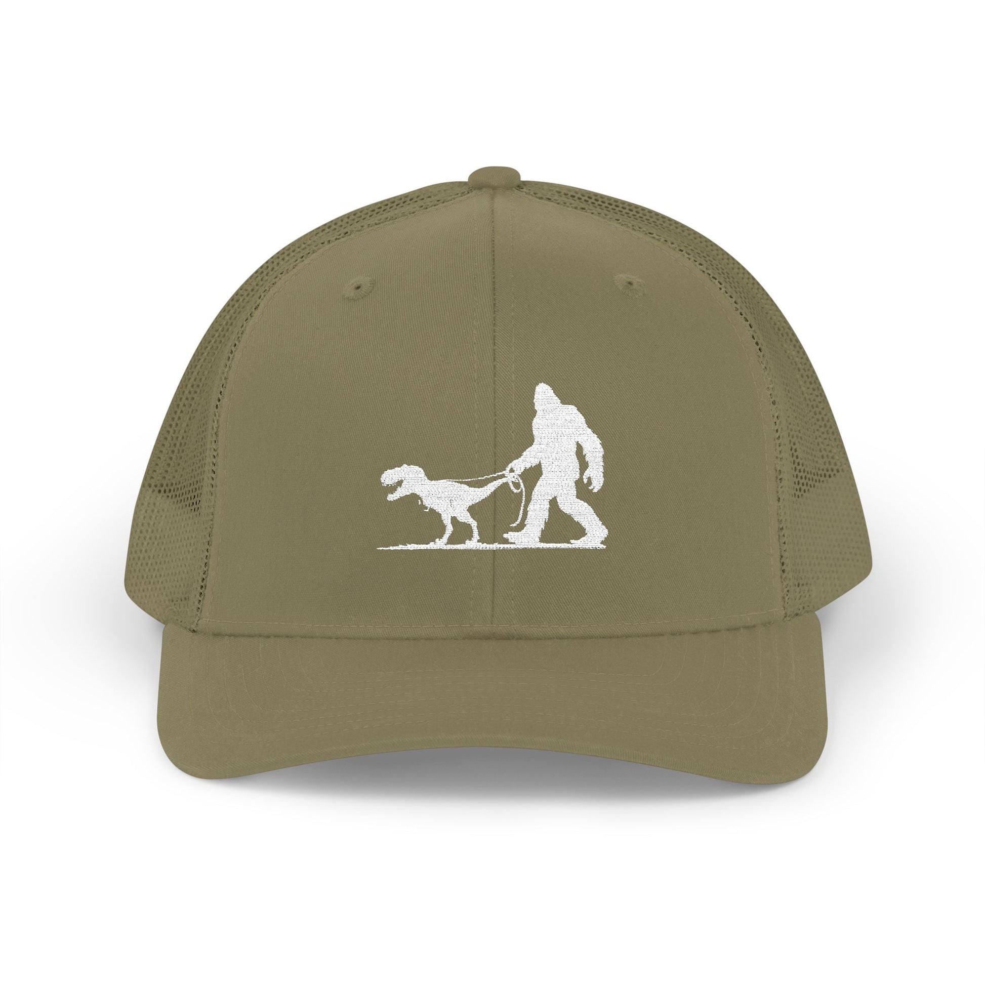 Hats - Bigfoot Walking Dinosaur Hat | Trucker Cap | Cryptids, Funny from Crypto Zoo Tees