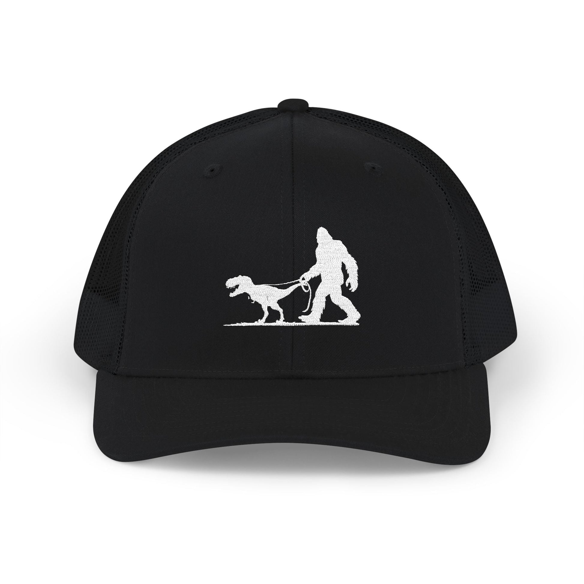 Hats - Bigfoot Walking Dinosaur Hat | Trucker Cap | Cryptids, Funny from Crypto Zoo Tees
