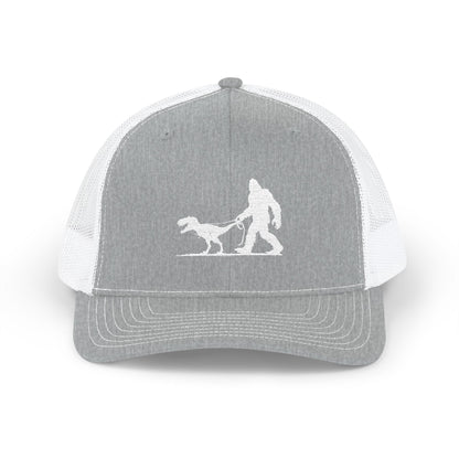 Hats - Bigfoot Walking Dinosaur Hat | Trucker Cap | Cryptids, Funny from Crypto Zoo Tees