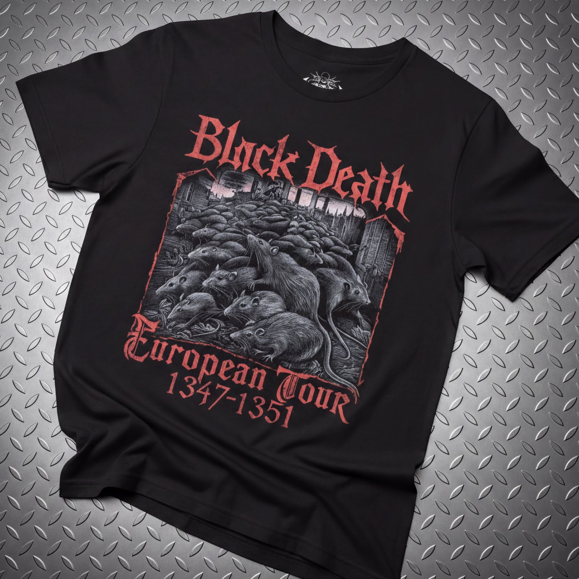 T-Shirt - Black Death Tour Shirt | Funny, Metal | T-Shirt from SHIRT MONSTERS