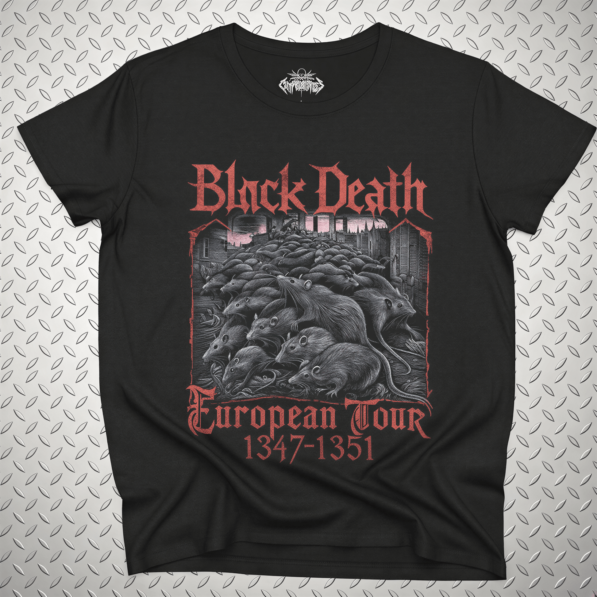 T-Shirt - Black Death Tour Shirt | Funny, Metal | T-Shirt from SHIRT MONSTERS