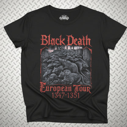 T-Shirt - Black Death Tour Shirt | Funny, Metal | Unisex Shirt, Ladies Tee, Tank Top, Long Sleeve, Sweatshirt, Hoodie from Crypto Zoo Tees