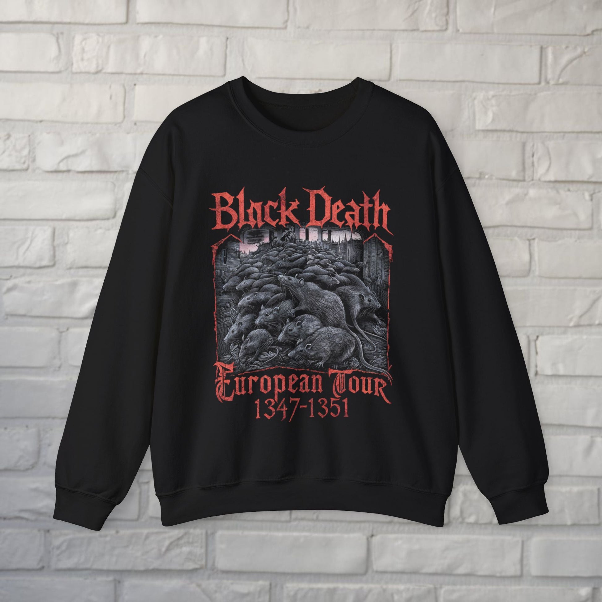 T-Shirt - Black Death Tour Shirt | Funny, Metal | Unisex Shirt, Ladies Tee, Tank Top, Long Sleeve, Sweatshirt, Hoodie from Crypto Zoo Tees