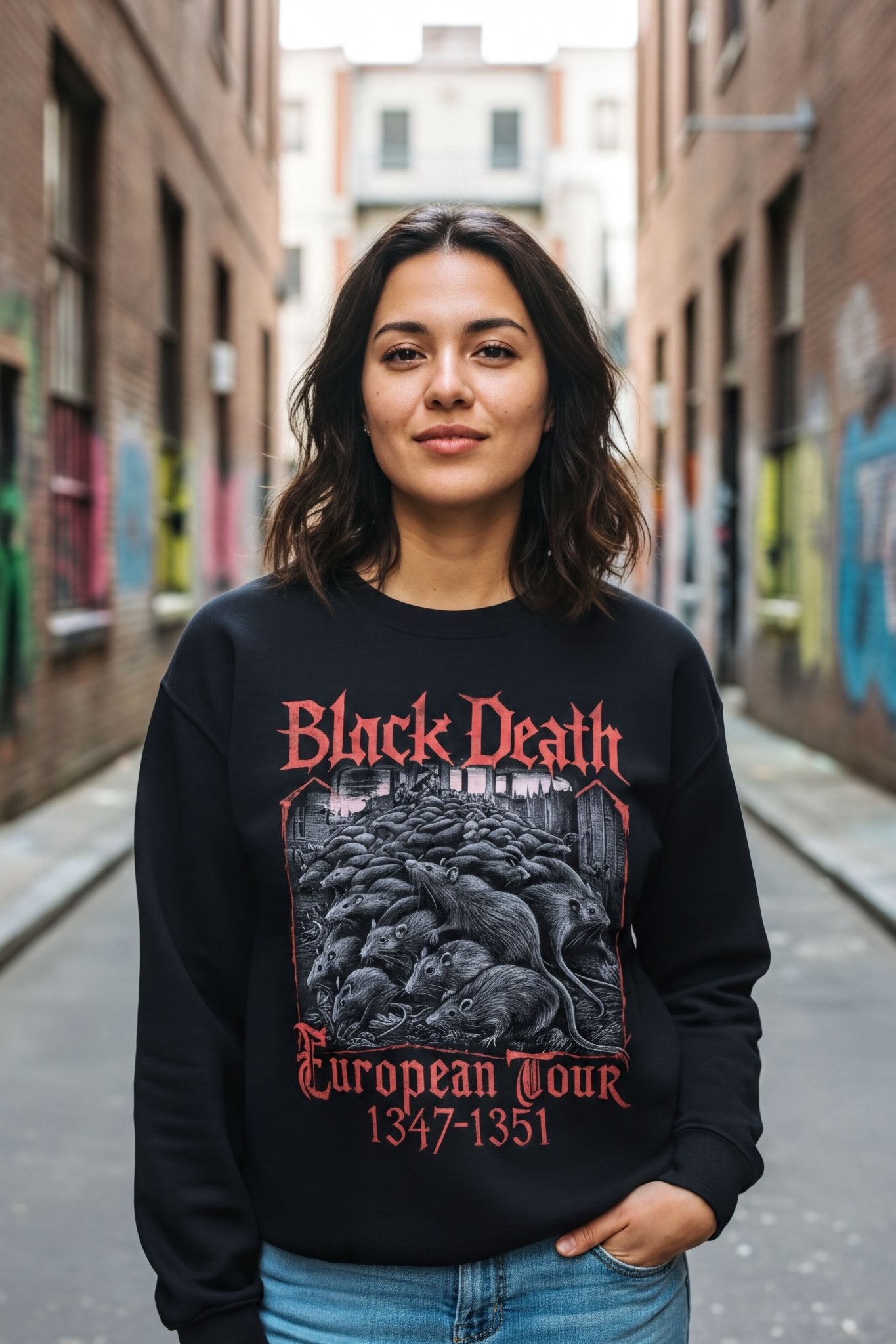 T-Shirt - Black Death Tour Shirt | Ladies Racerback Tank Top - Next Level 1533 | Horror | Metal from SHIRT MONSTERS
