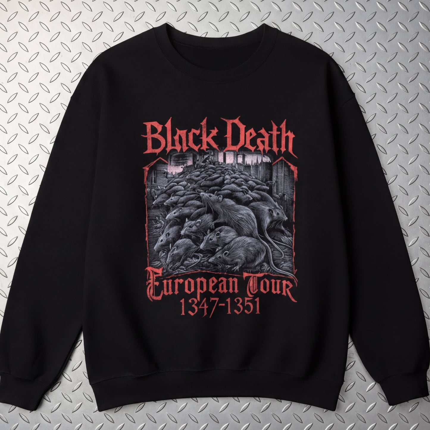 T-Shirt - Black Death Tour Shirt | Ladies Tee - Gildan 5000L | Horror | Metal from SHIRT MONSTERS