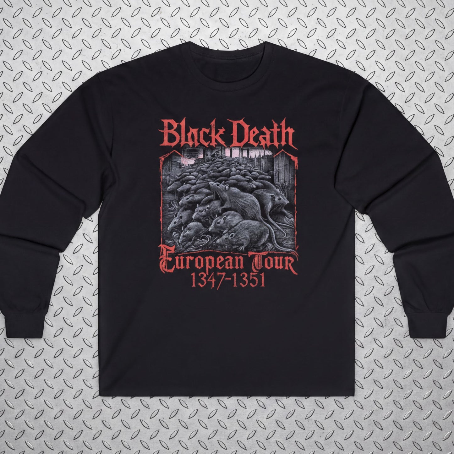 T-Shirt - Black Death Tour Shirt | Unisex Crewneck Sweatshirt - Gildan 18000 | Horror | Metal from SHIRT MONSTERS
