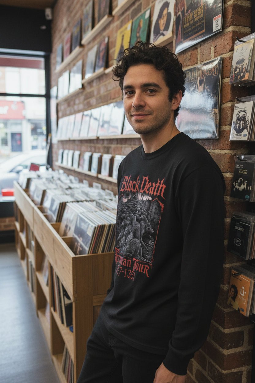T-Shirt - Black Death Tour Shirt | Unisex Crewneck Sweatshirt - Gildan 18000 | Horror | Metal from SHIRT MONSTERS