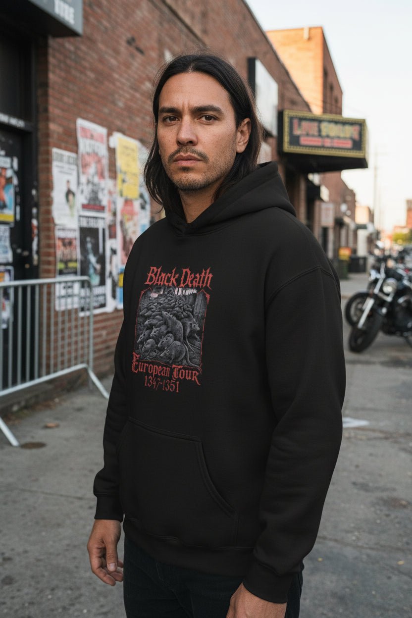 T-Shirt - Black Death Tour Shirt | Unisex Crewneck Sweatshirt - Gildan 18000 | Horror | Metal from SHIRT MONSTERS