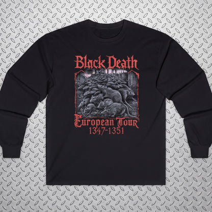 T-Shirt - Black Death Tour Shirt | Unisex Long Sleeve Tee - Gildan 2400 | Horror | Metal from SHIRT MONSTERS