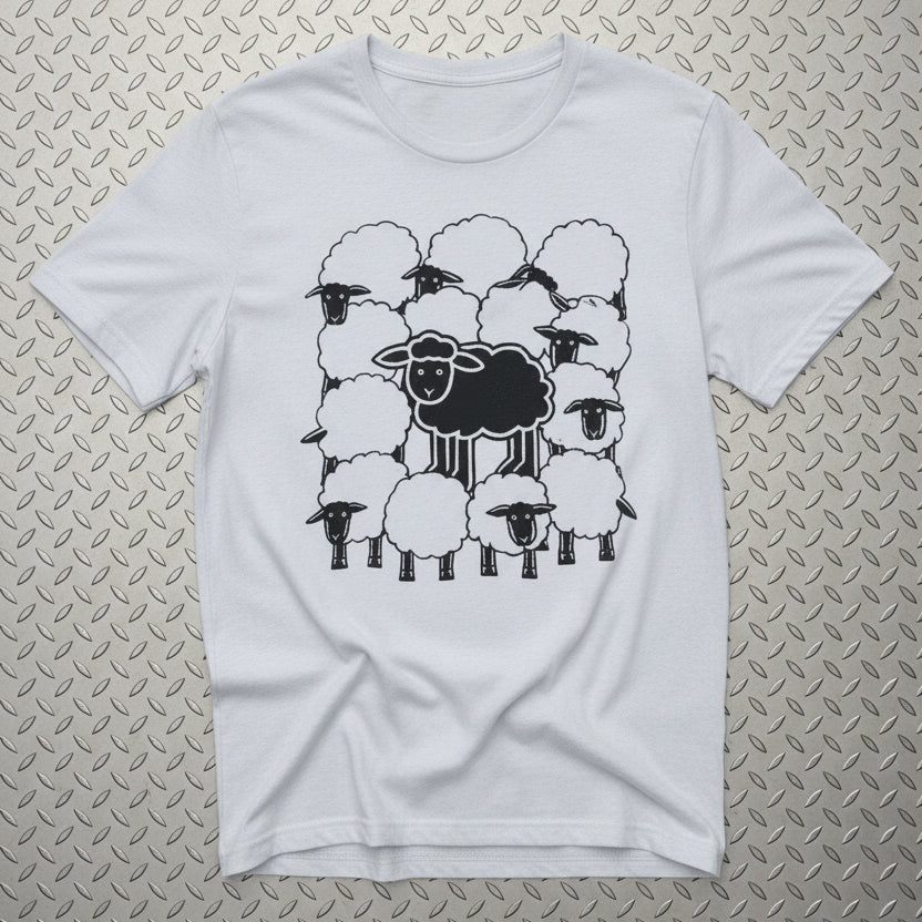 T-Shirt - Black Sheep Shirt | Animals, Funny | Light Fitted - Unisex Bella+Canvas 3001 from SHIRT MONSTERS
