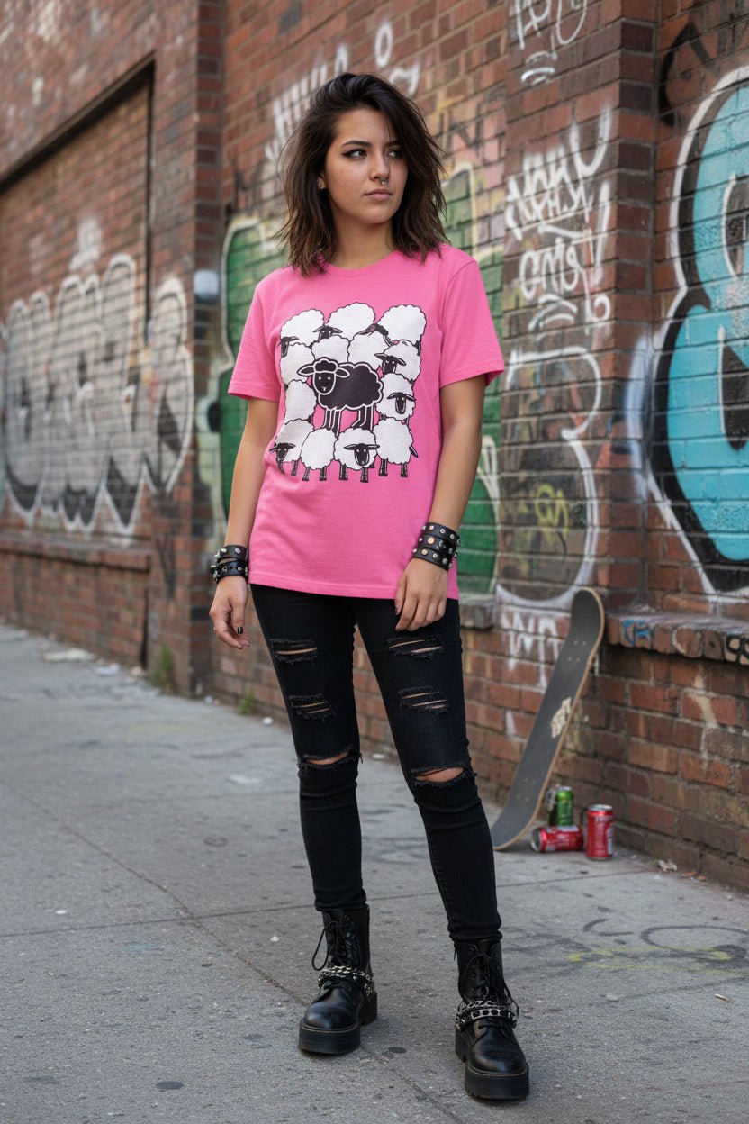 T-Shirt - Black Sheep Shirt | Animals, Funny | Light Fitted - Unisex Bella+Canvas 3001 from SHIRT MONSTERS