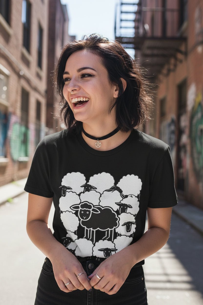 T-Shirt - Black Sheep Shirt | Animals, Funny | Light Fitted - Unisex Bella+Canvas 3001 from SHIRT MONSTERS