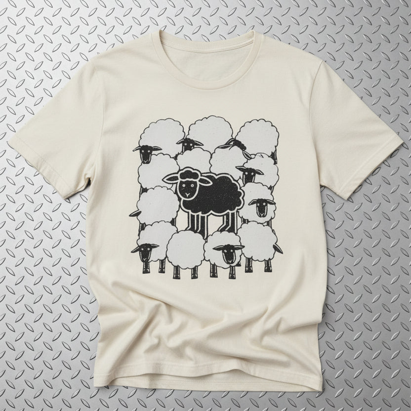 T-Shirt - Black Sheep Shirt | Animals, Funny | Light Fitted - Unisex Bella+Canvas 3001 from SHIRT MONSTERS