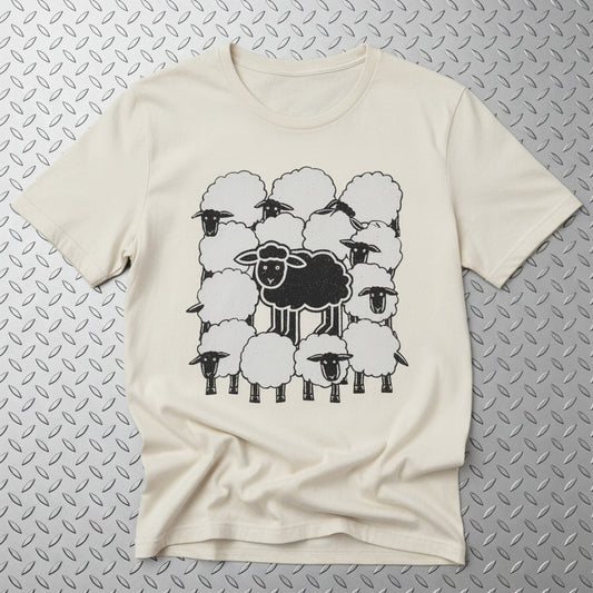 T-Shirt - Black Sheep Shirt | Animals, Funny | Light Fitted - Unisex Bella+Canvas 3001 from SHIRT MONSTERS
