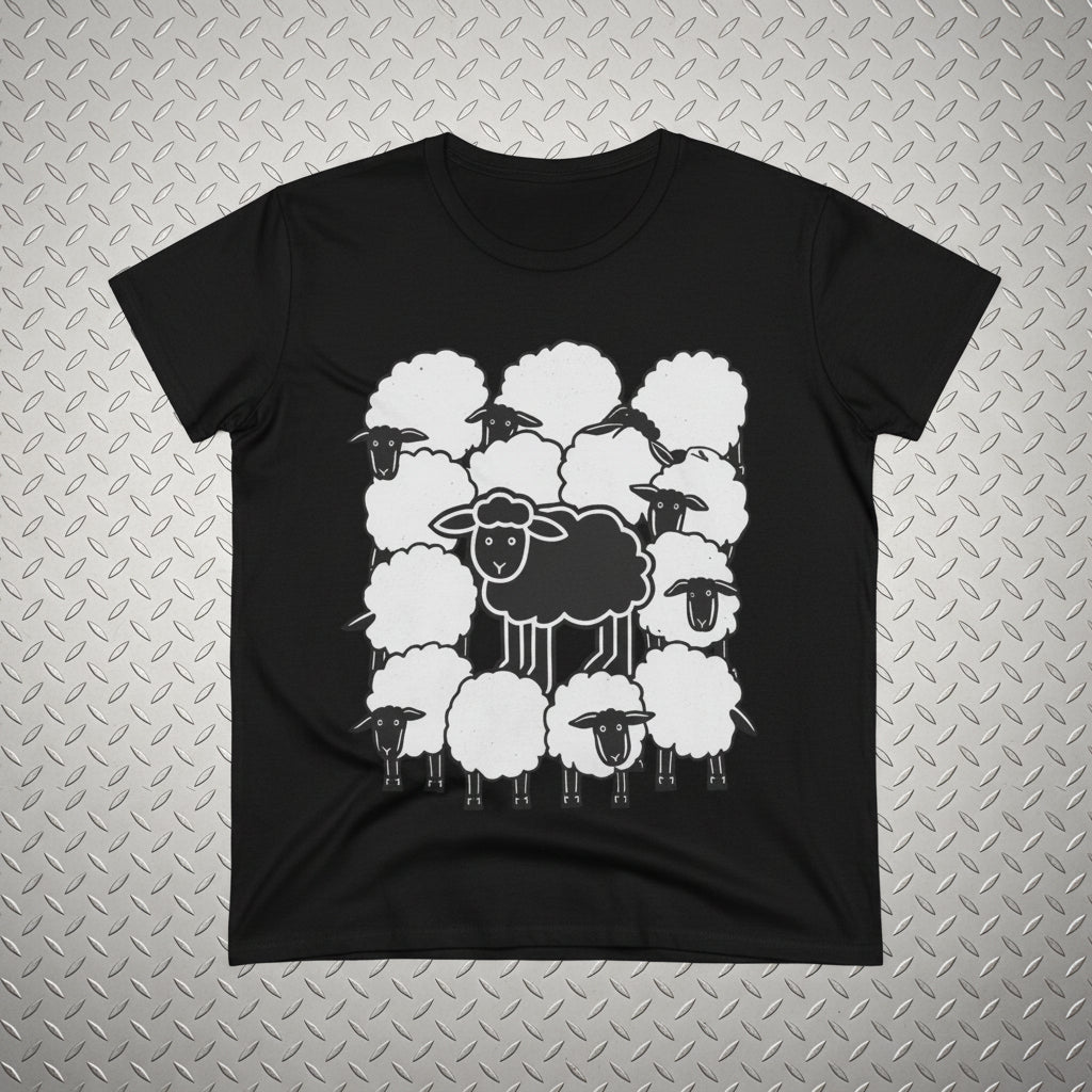 Hoodie - Black Sheep Shirt | Animals, Funny, Punk, Goth | Fitted Tee (Multiple Colors) from SHIRT MONSTERS