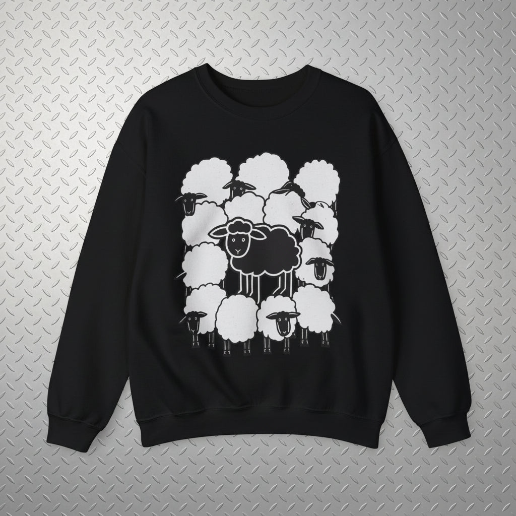 Hoodie - Black Sheep Shirt | Animals, Funny, Punk, Goth | Fitted Tee (Multiple Colors) from SHIRT MONSTERS