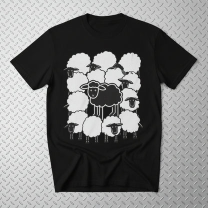 Hoodie - Black Sheep Shirt | Animals, Funny, Punk, Goth | Fitted Tee (Multiple Colors) from SHIRT MONSTERS