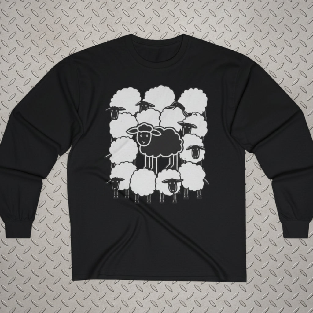 Hoodie - Black Sheep Shirt | Animals, Funny, Punk, Goth | Fitted Tee (Multiple Colors) from SHIRT MONSTERS