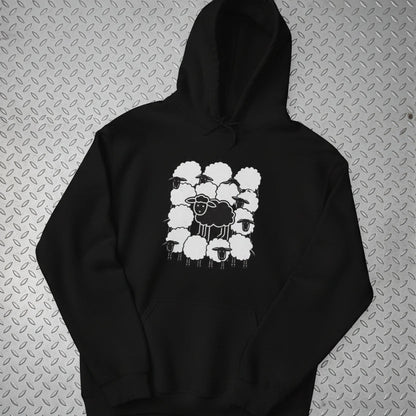 Hoodie - Black Sheep Shirt | Animals, Funny, Punk, Goth | Fitted Tee (Multiple Colors) from SHIRT MONSTERS