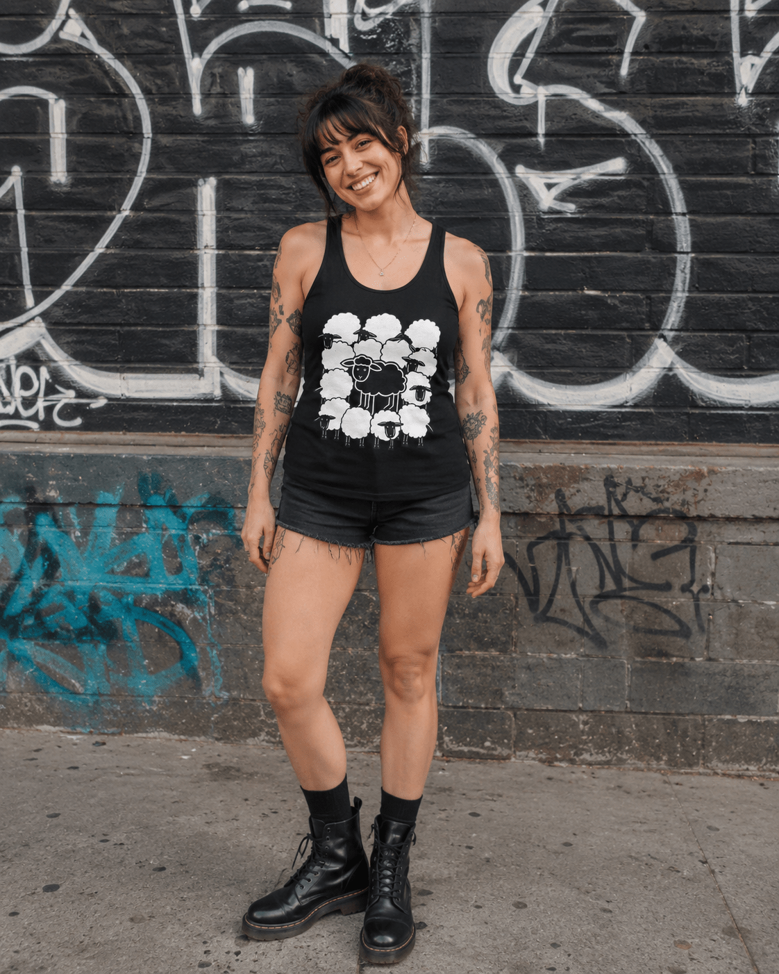 Hoodie - Black Sheep Shirt | Animals, Funny, Punk, Goth | Fitted Tee (Multiple Colors) from SHIRT MONSTERS
