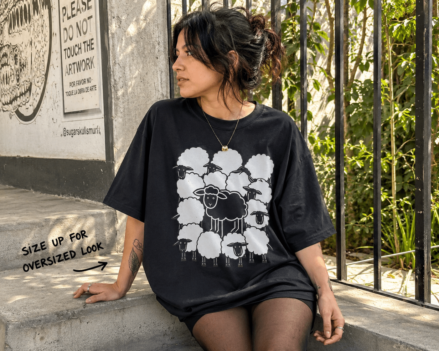 Hoodie - Black Sheep Shirt | Animals, Funny, Punk, Goth | Fitted Tee (Multiple Colors) from SHIRT MONSTERS