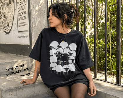 Hoodie - Black Sheep Shirt | Animals, Funny, Punk, Goth | Fitted Tee (Multiple Colors) from SHIRT MONSTERS