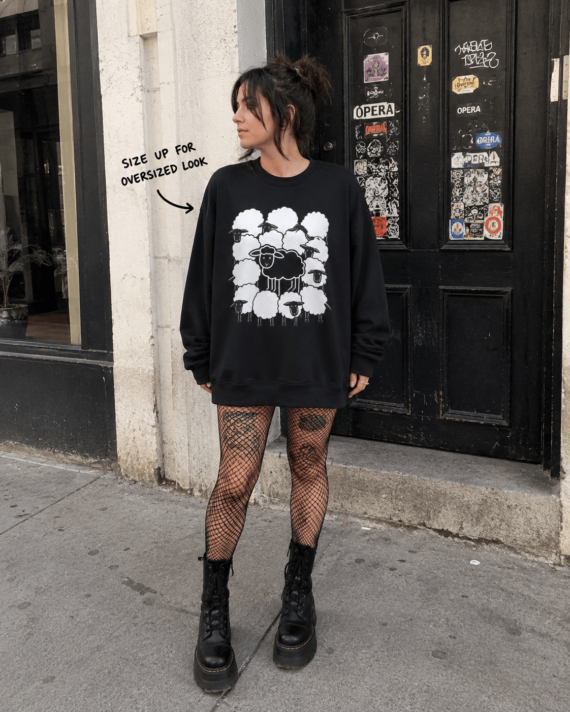 Hoodie - Black Sheep Shirt | Animals, Funny, Punk, Goth | Fitted Tee (Multiple Colors) from SHIRT MONSTERS