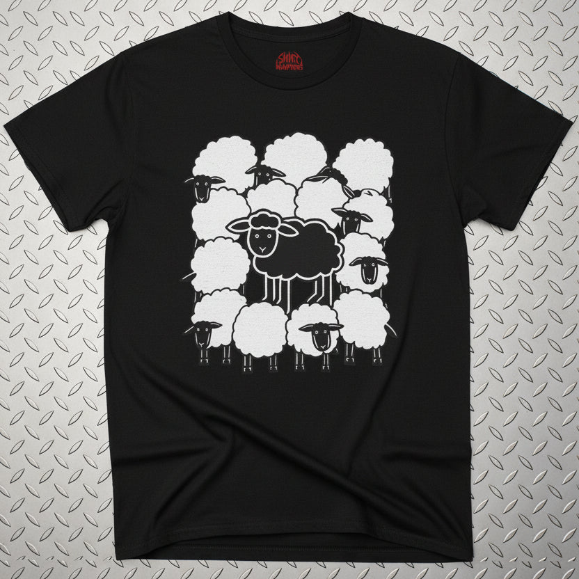 Hoodie - Black Sheep Shirt | Animals, Funny, Punk, Goth | Fitted Tee (Multiple Colors) from SHIRT MONSTERS