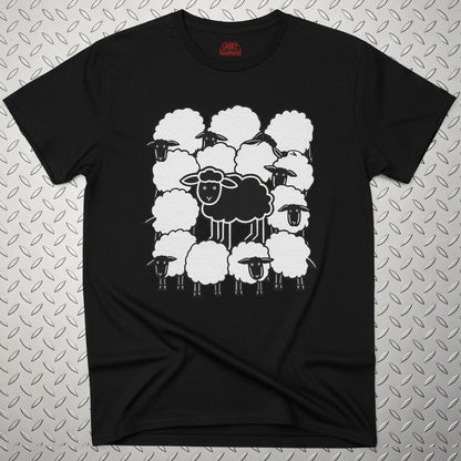 Hoodie - Black Sheep Shirt | Animals, Funny, Punk, Goth | Fitted Tee (Multiple Colors) from SHIRT MONSTERS