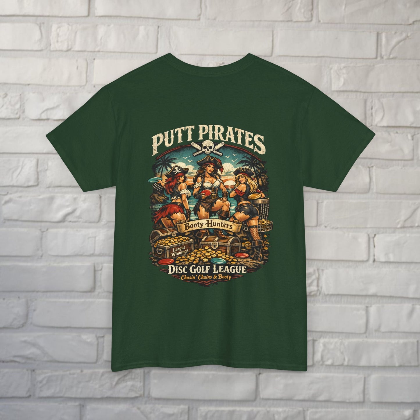 T-Shirt - Booty Hunters - Gildan - Putt Pirates Shirt - MANY COLORS from Crypto Zoo Tees
