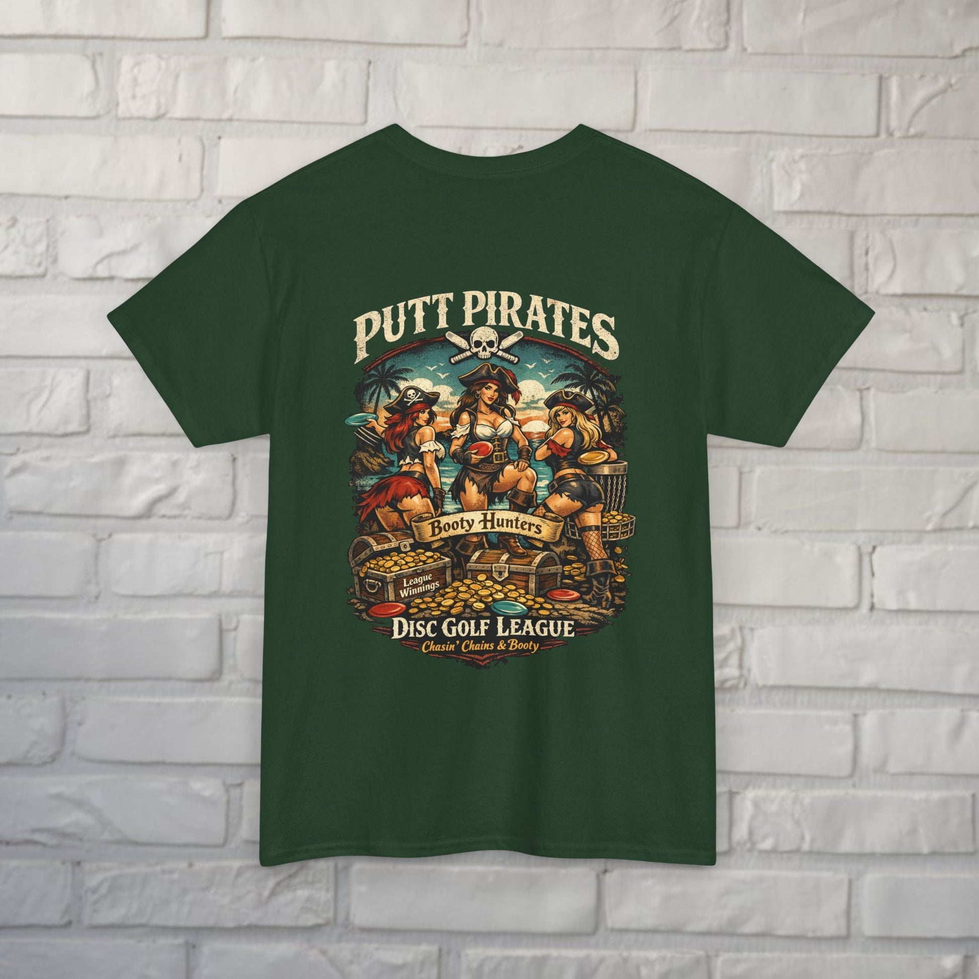 T-Shirt - Booty Hunters - Gildan - Putt Pirates Shirt - MANY COLORS from Crypto Zoo Tees