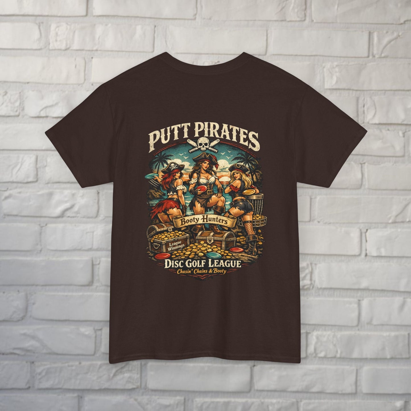 T-Shirt - Booty Hunters - Gildan - Putt Pirates Shirt - MANY COLORS from Crypto Zoo Tees