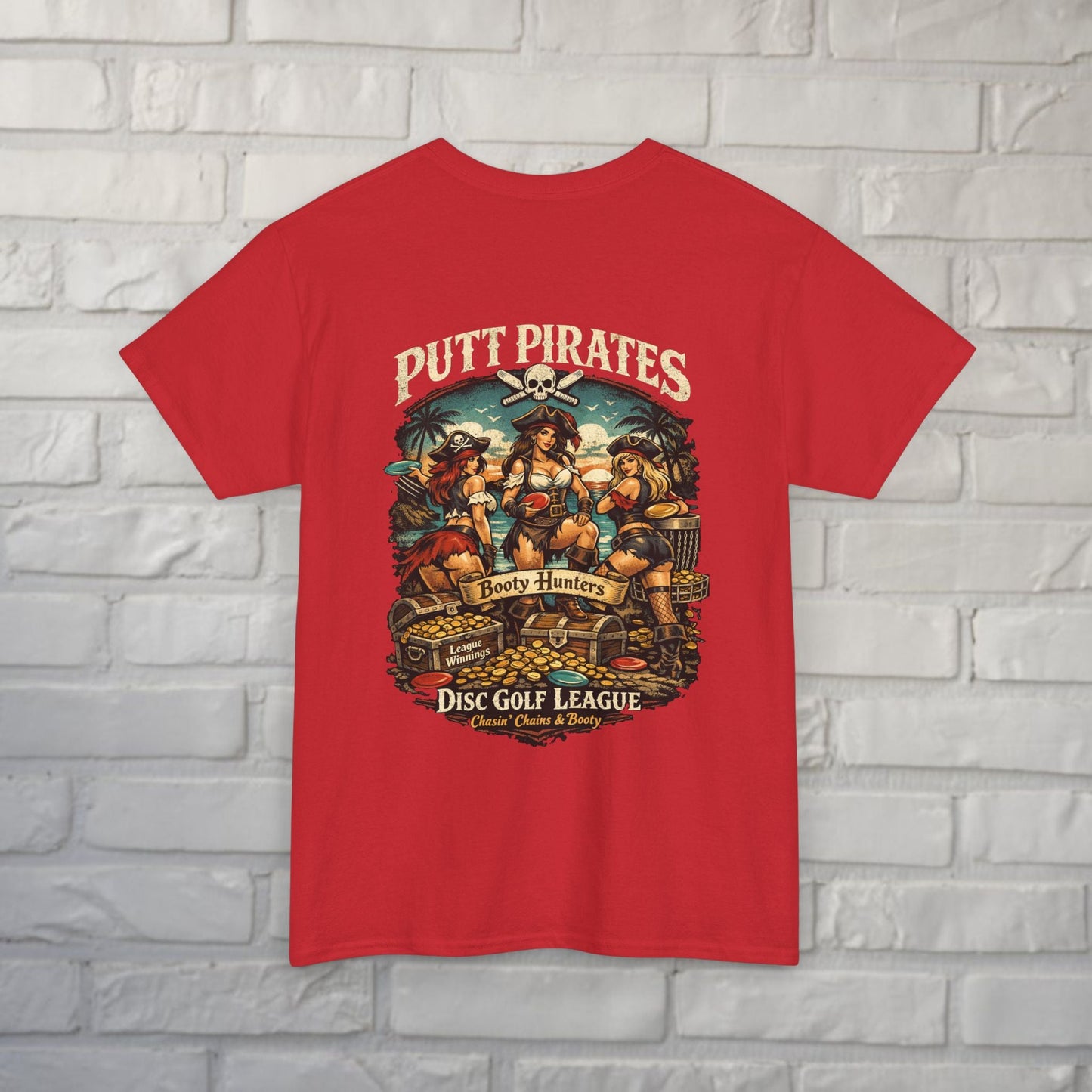T-Shirt - Booty Hunters - Gildan - Putt Pirates Shirt - MANY COLORS from Crypto Zoo Tees