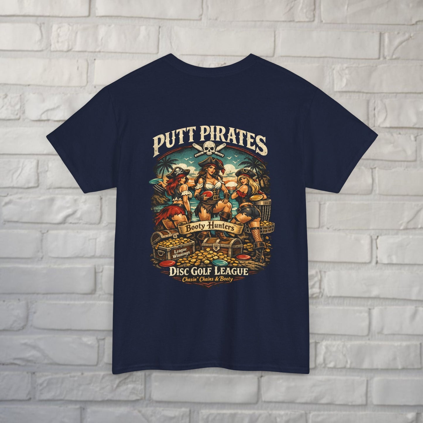 T-Shirt - Booty Hunters - Gildan - Putt Pirates Shirt - MANY COLORS from Crypto Zoo Tees