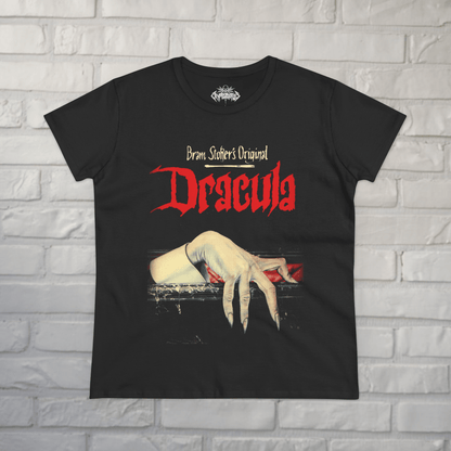 T-Shirt - Bram Stokers Dracula Tee | Horror, Books | Ladies Tee - Gildan 5000L from Crypto Zoo Tees