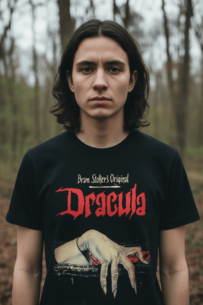 T-Shirt - Bram Stokers Dracula Vintage Shirt | Unisex Heavy Cotton - Gildan 5000 | Books, Horror | Retro & Vintage from Crypto Zoo Tees