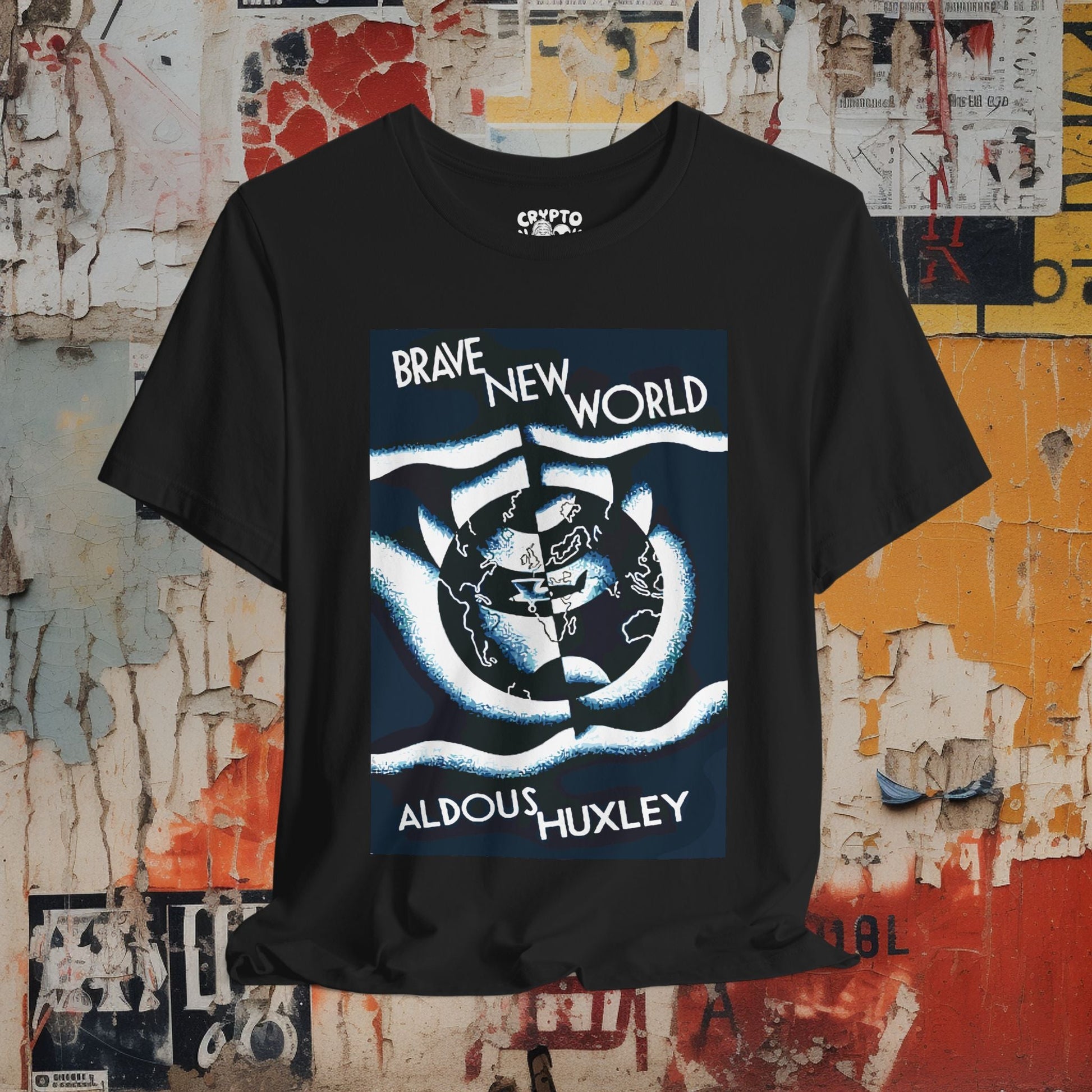 T-Shirt - Brave New World Book Cover Tee | Unisex T-shirt | Books, Literature | Aldous Huxley from Crypto Zoo Tees