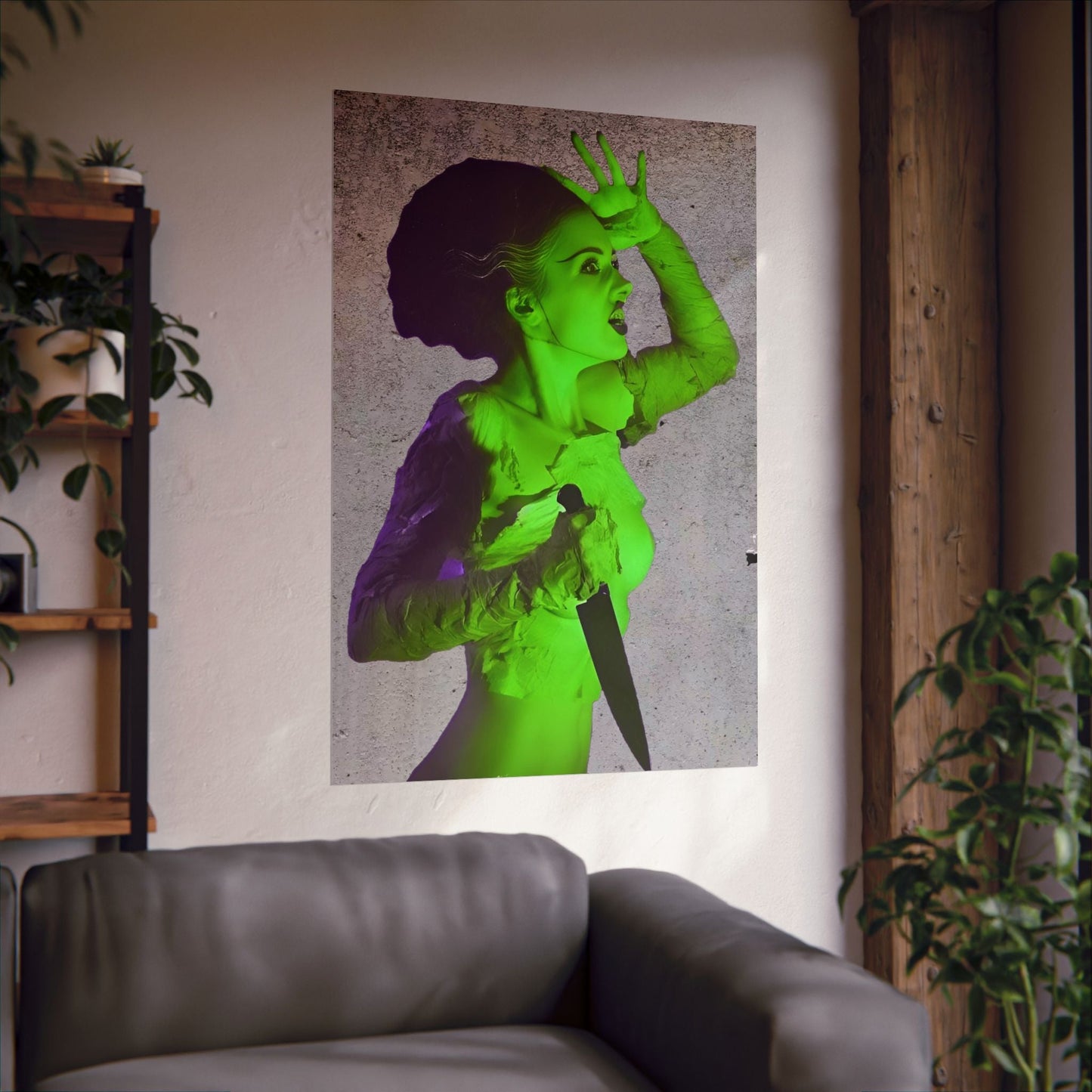 Poster - Bride of Frankenstein Poster | Wall Art | Horror, Retro & Vintage | Goth/Gothic from Crypto Zoo Tees