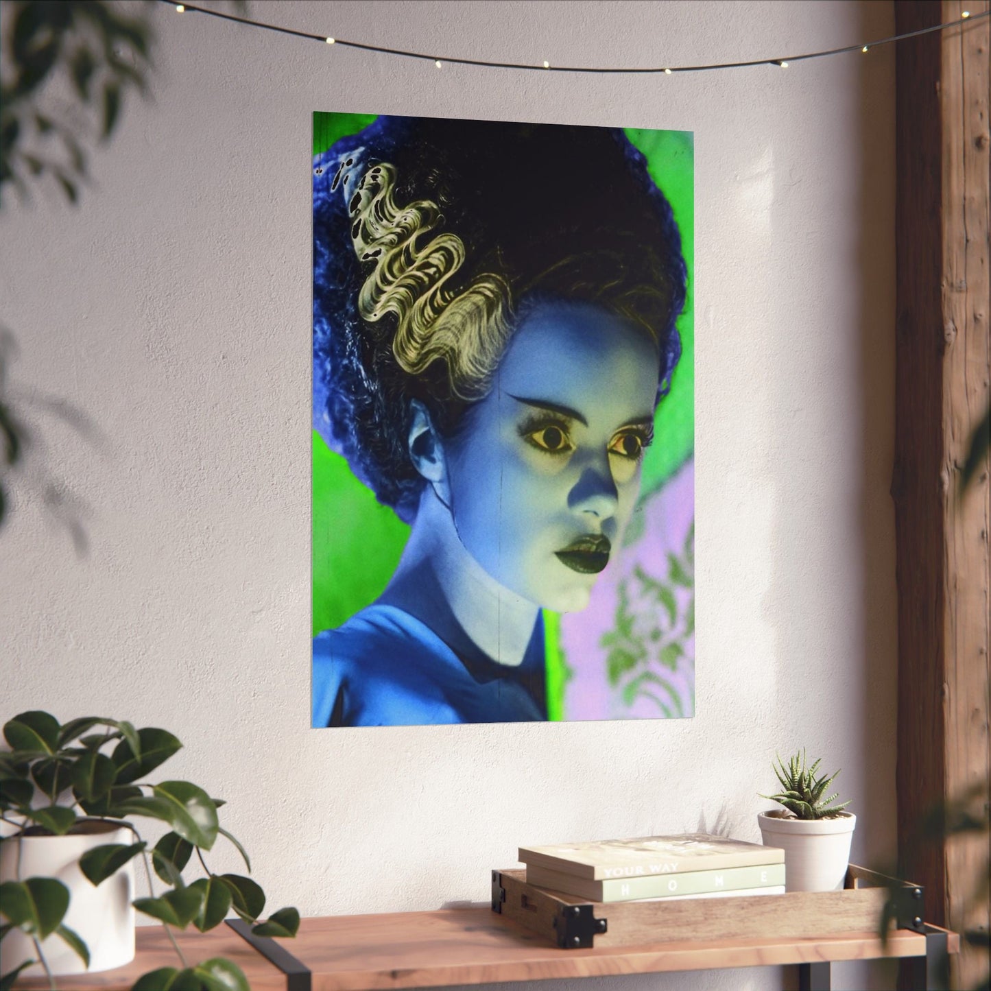 Poster - Bride of Frankenstein Print | Wall Art | Horror, Retro & Vintage | Goth/Gothic from Crypto Zoo Tees