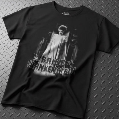 T-Shirt - Bride of Frankenstein Shirt | Unisex Heavy Cotton - Gildan 5000 | Horror, Goth/Gothic, Retro & Vintage from Crypto Zoo Tees