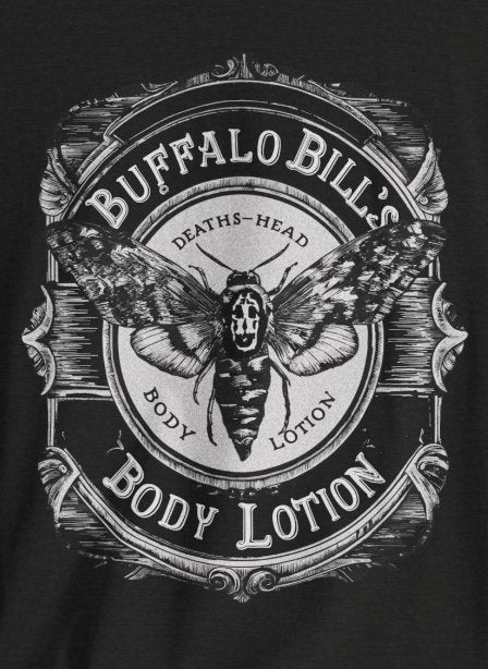 T-Shirt - Buffalo Bill's Body Lotion Apothecary Label Tee | Silence of The Lambs Parody Shirt | Bella + Canvas Unisex T-shirt from Crypto Zoo Tees