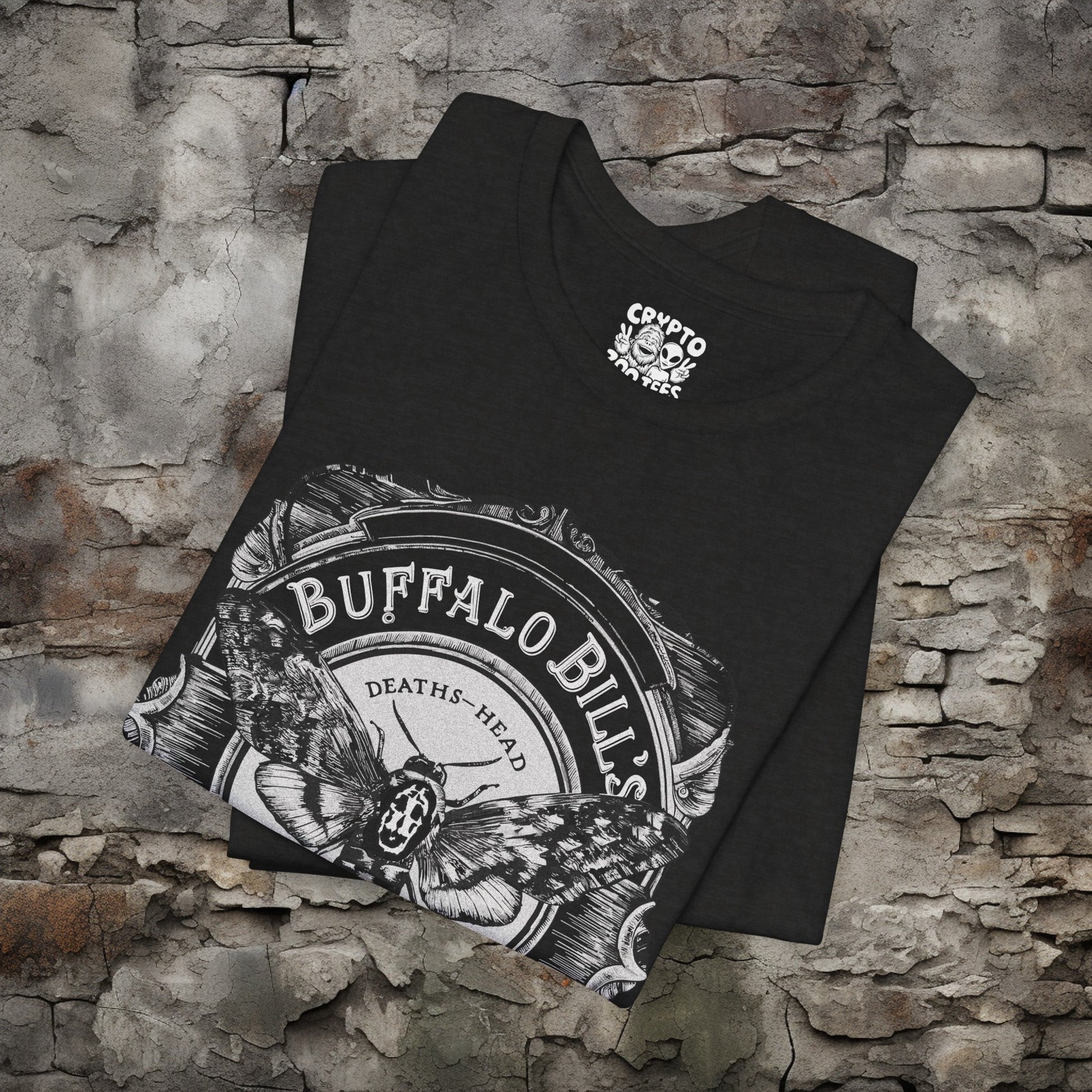 T-Shirt - Buffalo Bill's Body Lotion Apothecary Label Tee | Silence of The Lambs Parody Shirt | Bella + Canvas Unisex T-shirt from Crypto Zoo Tees