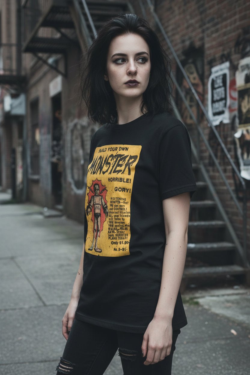 T-Shirt - Build Your Own Monster Shirt | Light Fitted - Unisex Bella+Canvas 3001 | Funny, Halloween | Punk from SHIRT MONSTERS