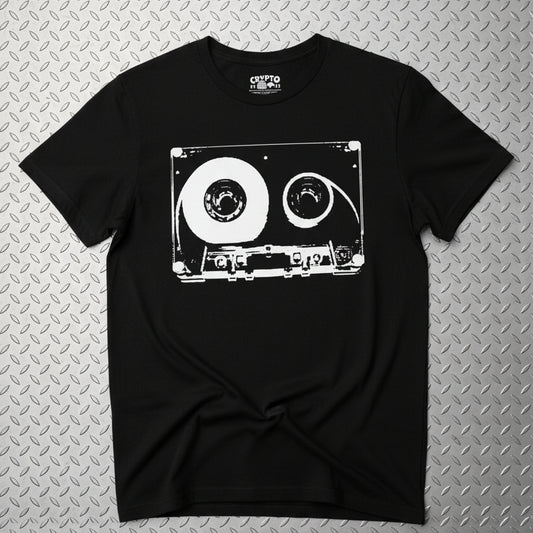 T-Shirt - Cassette Tape Retro Music Tee | Unisex T-shirt | Music, Retro | Vintage, 80s Aesthetic from Crypto Zoo Tees