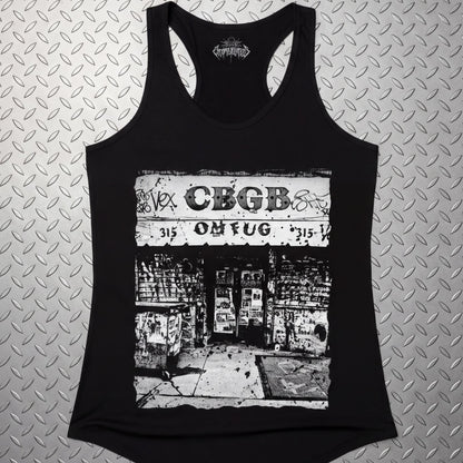 T-Shirt - CBGB Punk Shirt | Punk, Retro & Vintage | Ladies Racerback Tank Top from SHIRT MONSTERS